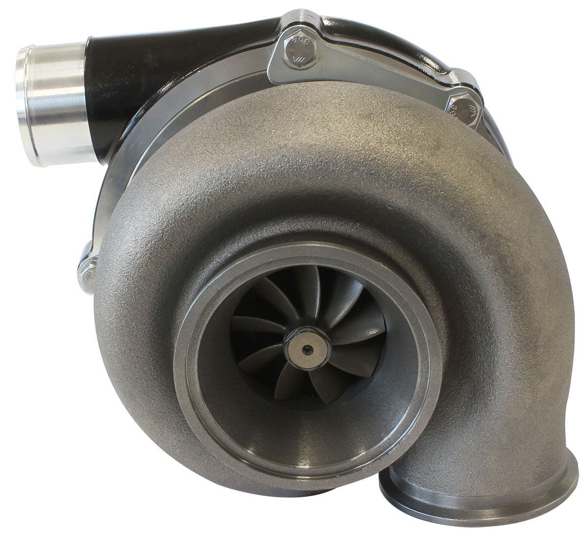 Aeroflow AF8005-3058BLK BOOSTED 6255 1.21 Turbocharger 900HP, Hi Temp Black Finish External Wastegate, V-Band Inlet & Exhaust Flanges