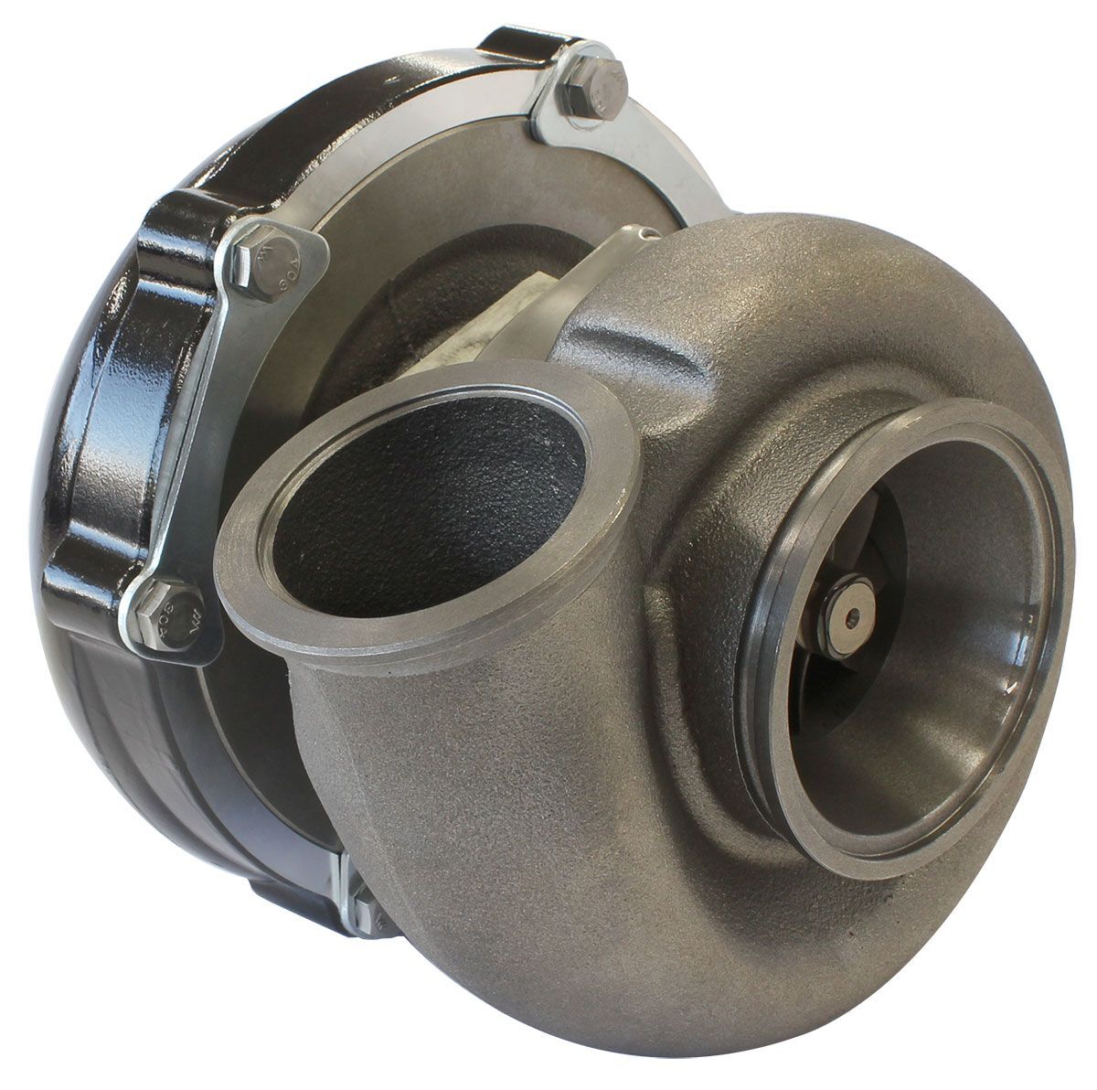 Aeroflow AF8005-3058BLK BOOSTED 6255 1.21 Turbocharger 900HP, Hi Temp Black Finish External Wastegate, V-Band Inlet & Exhaust Flanges