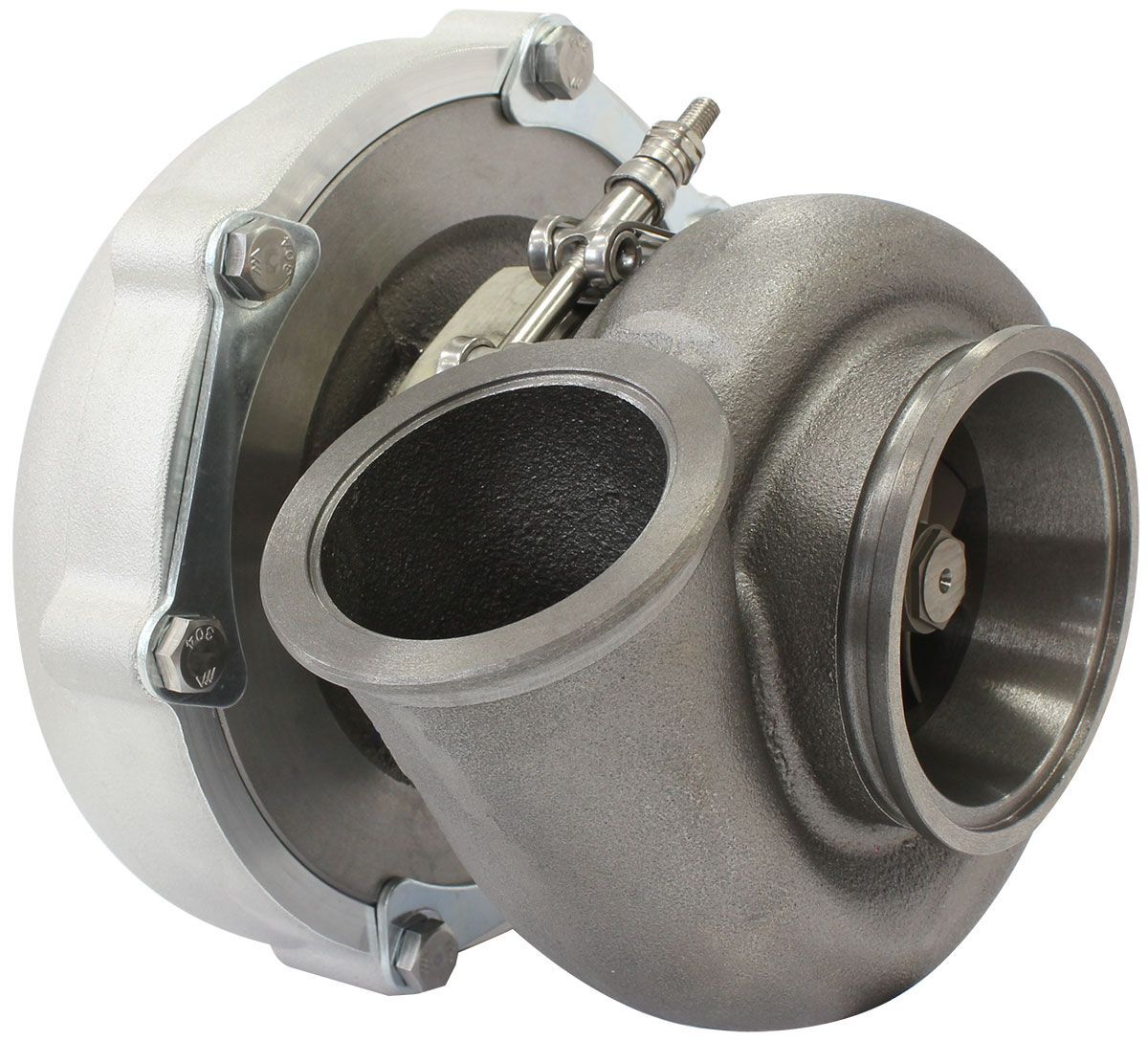 Aeroflow AF8005-3066 BOOSTED 6262 1.21 Turbocharger 900HP Natural Cast Finish External Wastegate V-Band Inlet & Exhaust Flanges