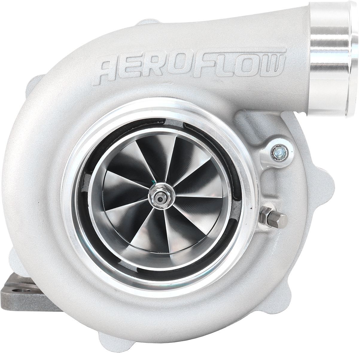Aeroflow AF8005-3068 BOOSTED 6862 .82 Turbocharger 1050HP Natural Cast Finish External Wastegate T3 Inlet Flange V-Band Exhaust Flange