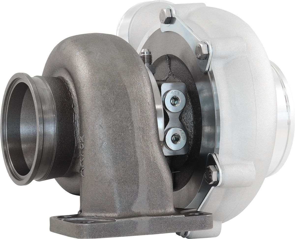 Aeroflow AF8005-3068 BOOSTED 6862 .82 Turbocharger 1050HP Natural Cast Finish External Wastegate T3 Inlet Flange V-Band Exhaust Flange