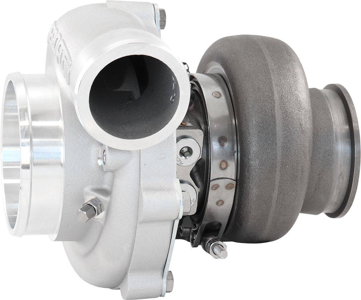 Aeroflow AF8005-3068 BOOSTED 6862 .82 Turbocharger 1050HP Natural Cast Finish External Wastegate T3 Inlet Flange V-Band Exhaust Flange