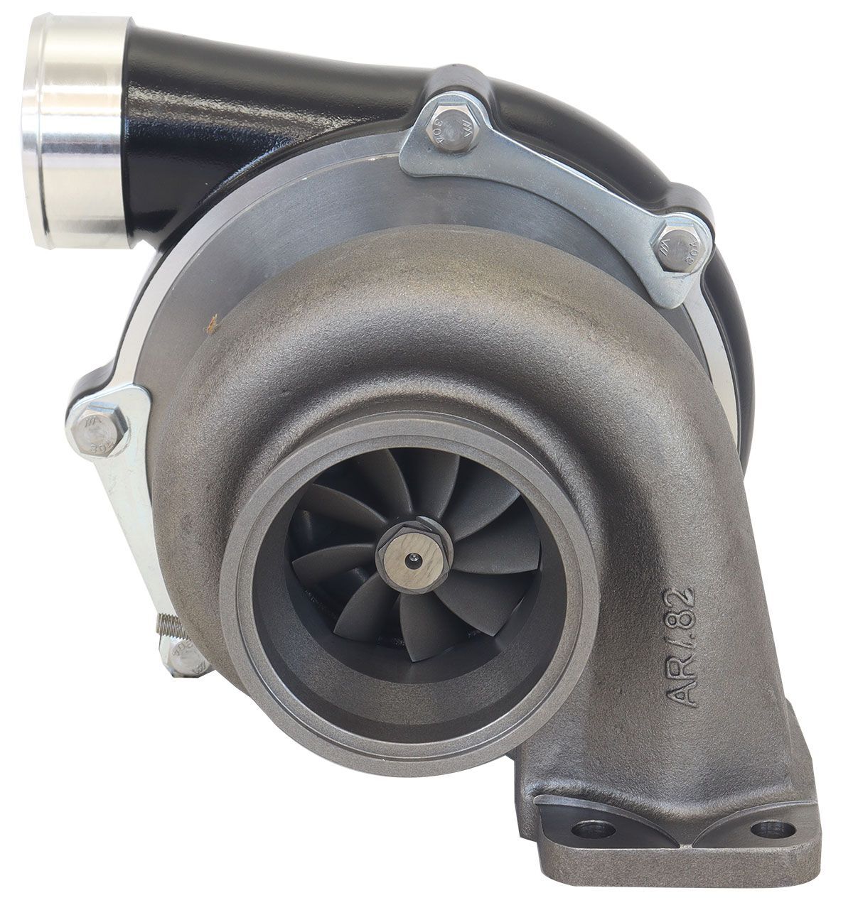 Aeroflow AF8005-3068BLK BOOSTED 6862 .82 Turbocharger 1050HP, Hi Temp Black Finish External Wastegate, T3 Inlet Flange, V-Band Exhaust Flange