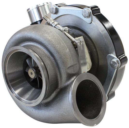 Aeroflow Performance AF8005-3148BLK BOOSTED B5855 .83 Reverse Rotation Turbocharger 770HP, Hi Temp Black Finish External Wastegate, V-Band Inlet & Exh