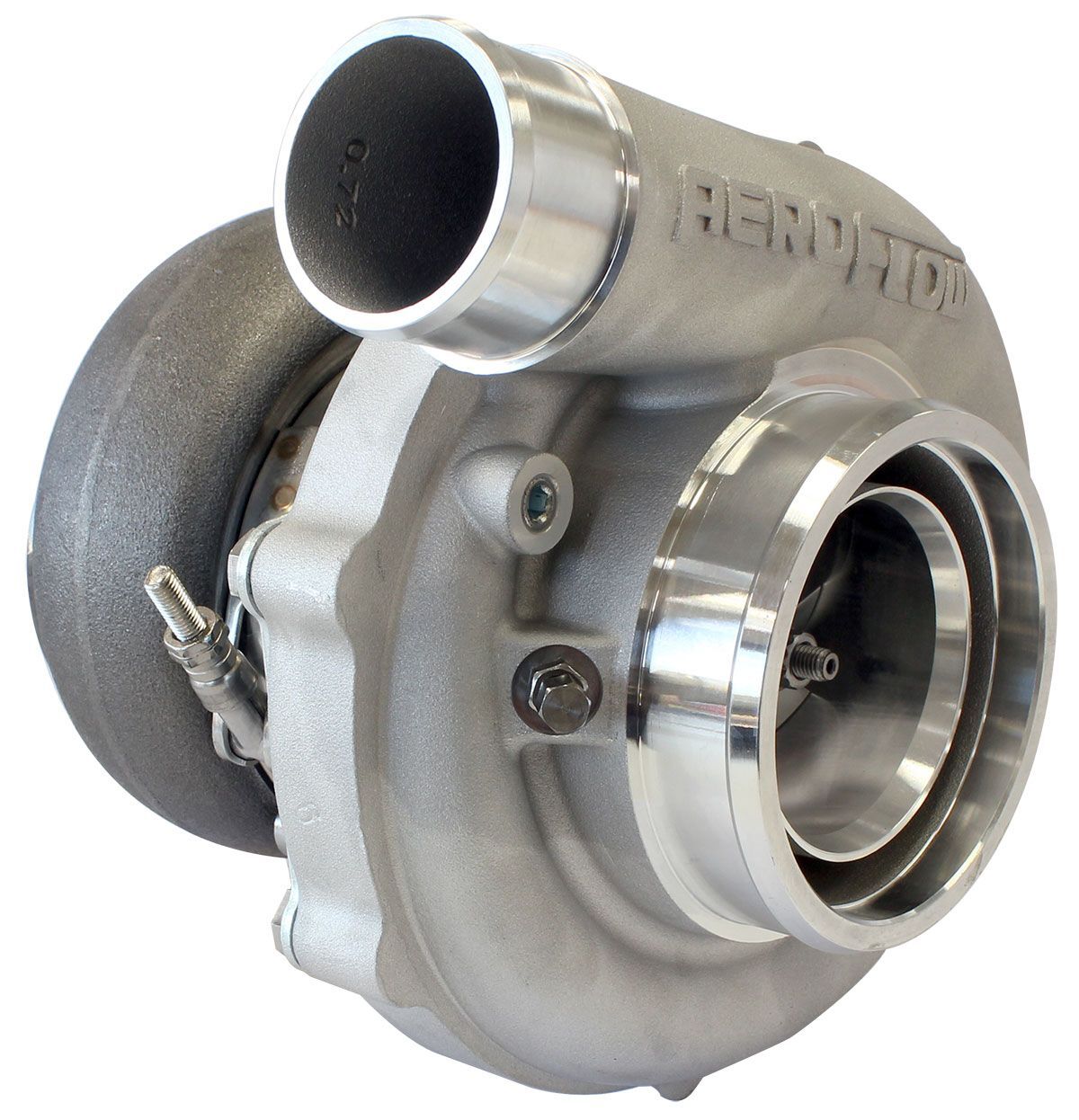 Aeroflow AF8005-3158 BOOSTED 6255 1.21 Reverse Rotation Turbocharger 900HP, Natural Cast Finish External Wastegate, V-Band Inlet & Exhaust Flanges