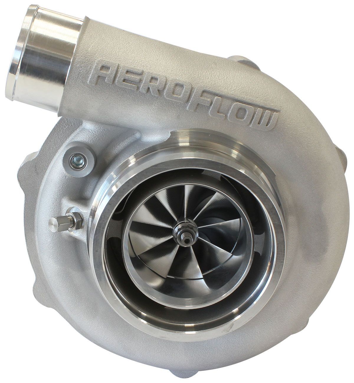 Aeroflow AF8005-3158 BOOSTED 6255 1.21 Reverse Rotation Turbocharger 900HP, Natural Cast Finish External Wastegate, V-Band Inlet & Exhaust Flanges