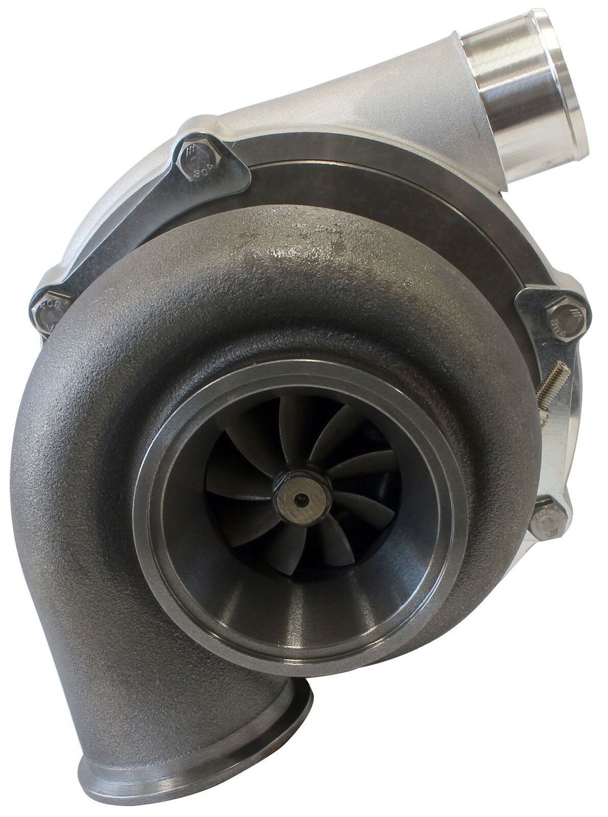 Aeroflow AF8005-3158 BOOSTED 6255 1.21 Reverse Rotation Turbocharger 900HP, Natural Cast Finish External Wastegate, V-Band Inlet & Exhaust Flanges