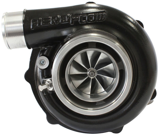 Aeroflow AF8005-3166BLK BOOSTED 6262 1.21 Reverse Rotation Turbocharger 900HP, Hi Temp Black Finish External Wastegate, V-Band Inlet & Exhaust Flanges