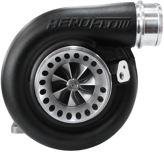 BOOSTED 6973 .91 T4 Turbocharger 500-875HP Rating - Black Cast Finish (External Wastegate, T4 Twin Entry Inlet Flange, V-Band Exhaust Flange)