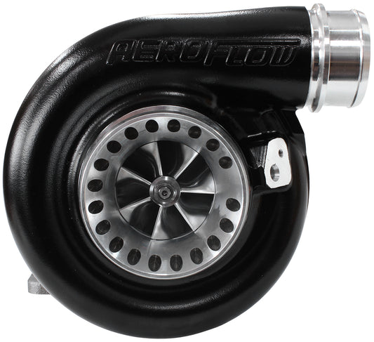 BOOSTED 6673 .91 T4 Turbocharger 320-800HP Rating - Black Cast Finish (External Wastegate, T4 Twin Entry Inlet Flange, V-Band Exhaust Flange)