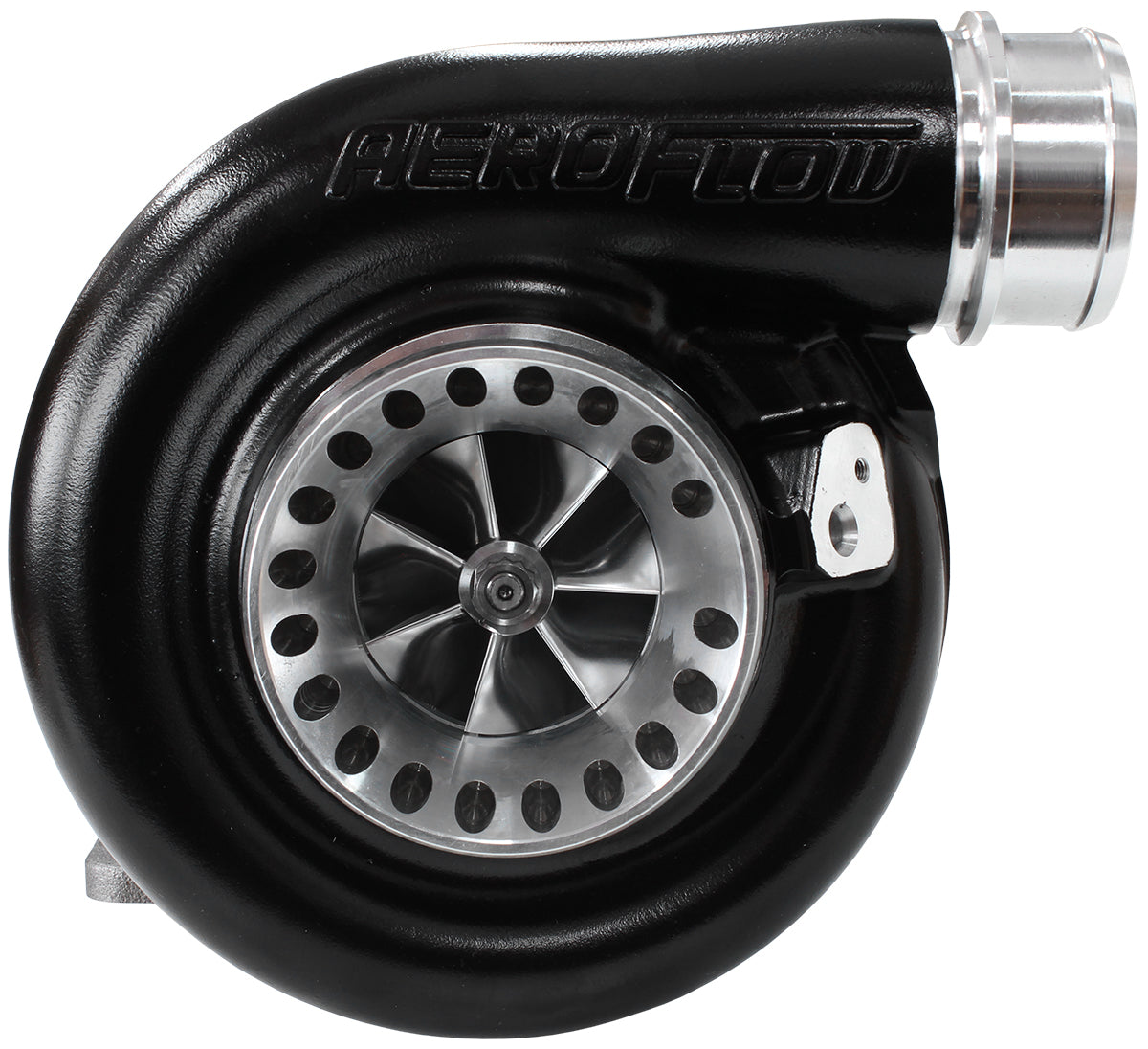 BOOSTED 6673 .91 T4 Turbocharger 320-800HP Rating - Black Cast Finish (External Wastegate, T4 Twin Entry Inlet Flange, V-Band Exhaust Flange)