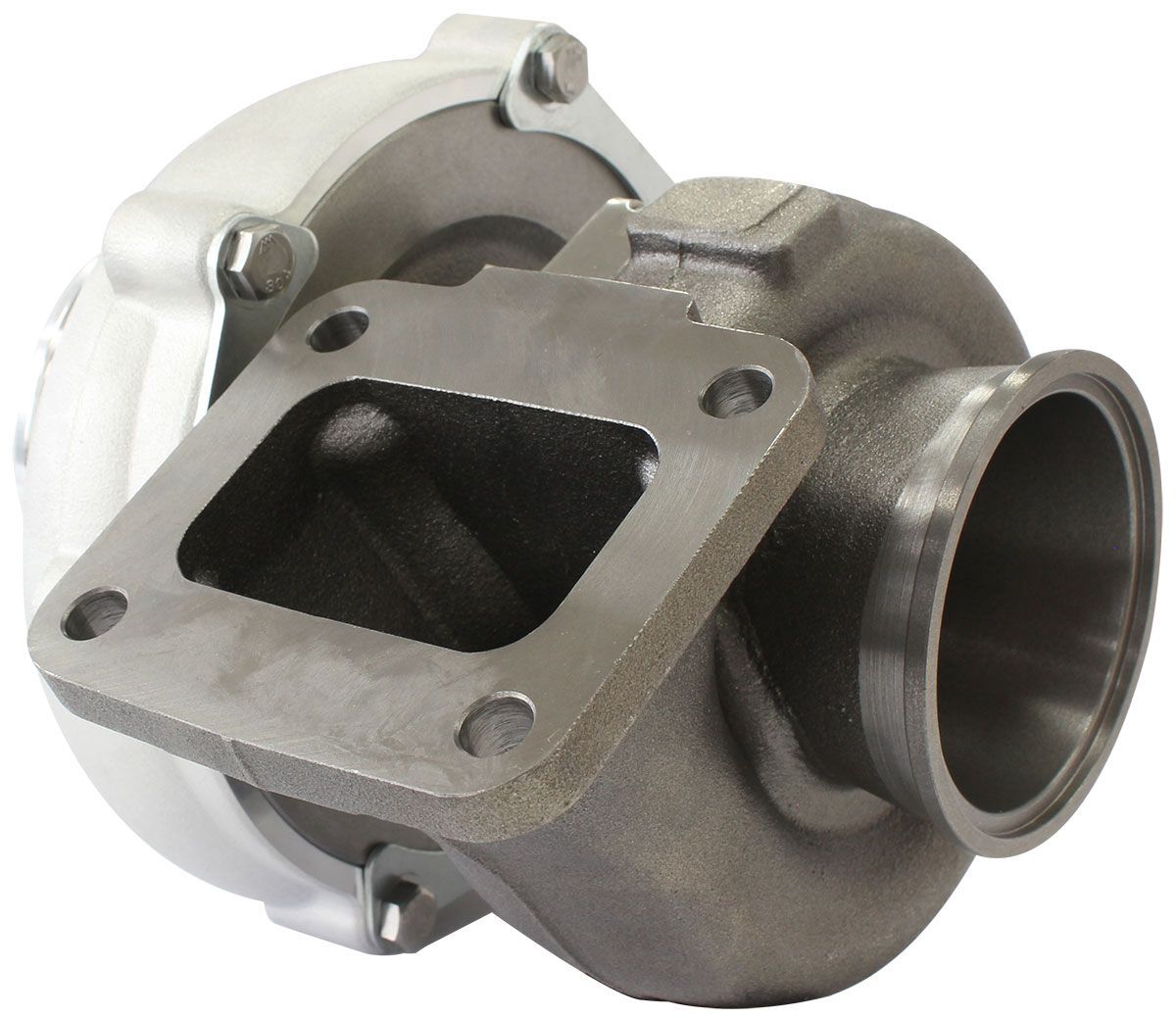 Aeroflow AF8005-4054 BOOSTED 6862 T4 .82 Turbocharger 1050HP, Natural Cast Finish External Wastegate, T4 Inlet Flange, V-Band Exhaust Flange