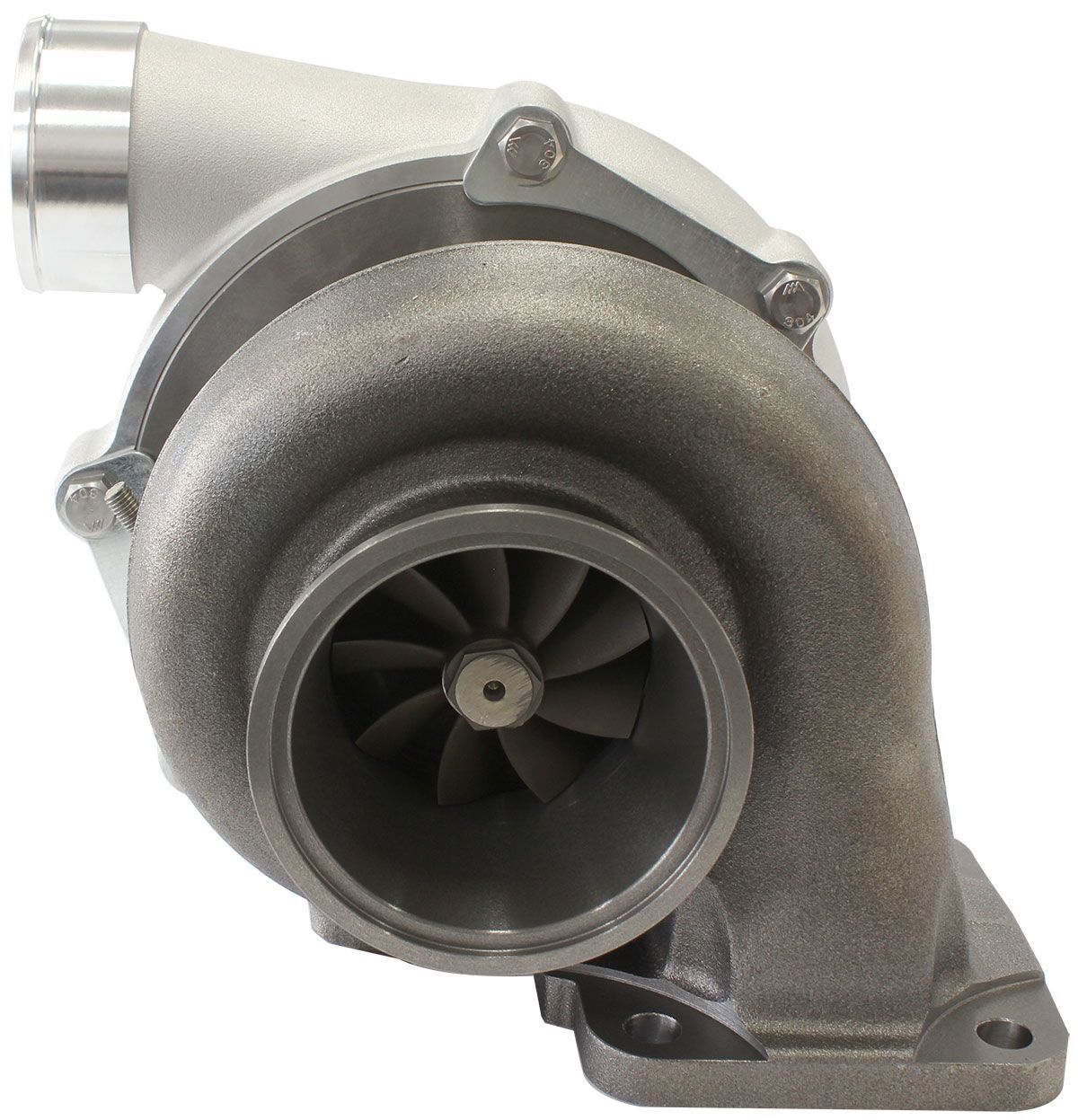 Aeroflow AF8005-4054 BOOSTED 6862 T4 .82 Turbocharger 1050HP, Natural Cast Finish External Wastegate, T4 Inlet Flange, V-Band Exhaust Flange