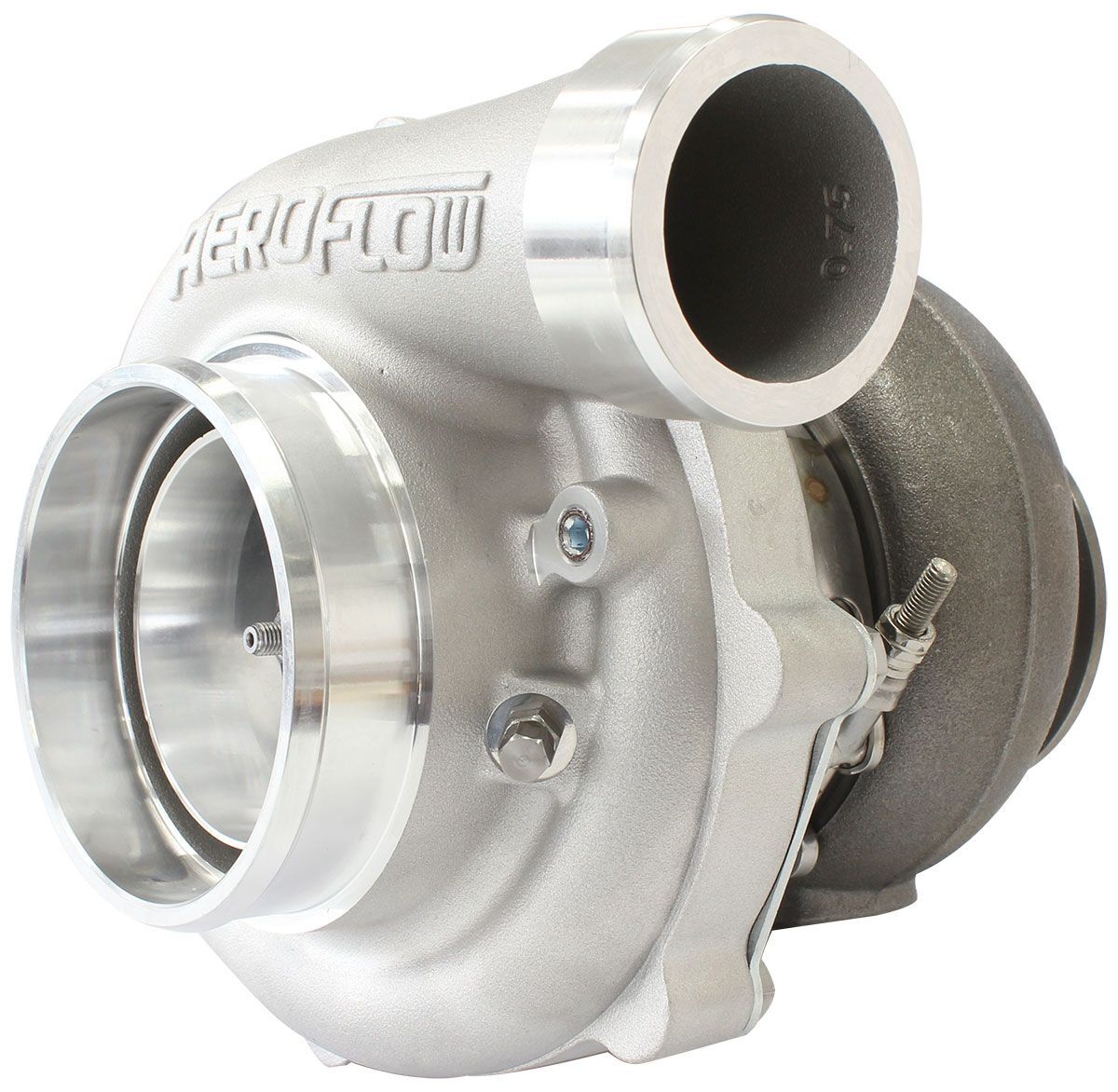 Aeroflow AF8005-4054 BOOSTED 6862 T4 .82 Turbocharger 1050HP, Natural Cast Finish External Wastegate, T4 Inlet Flange, V-Band Exhaust Flange
