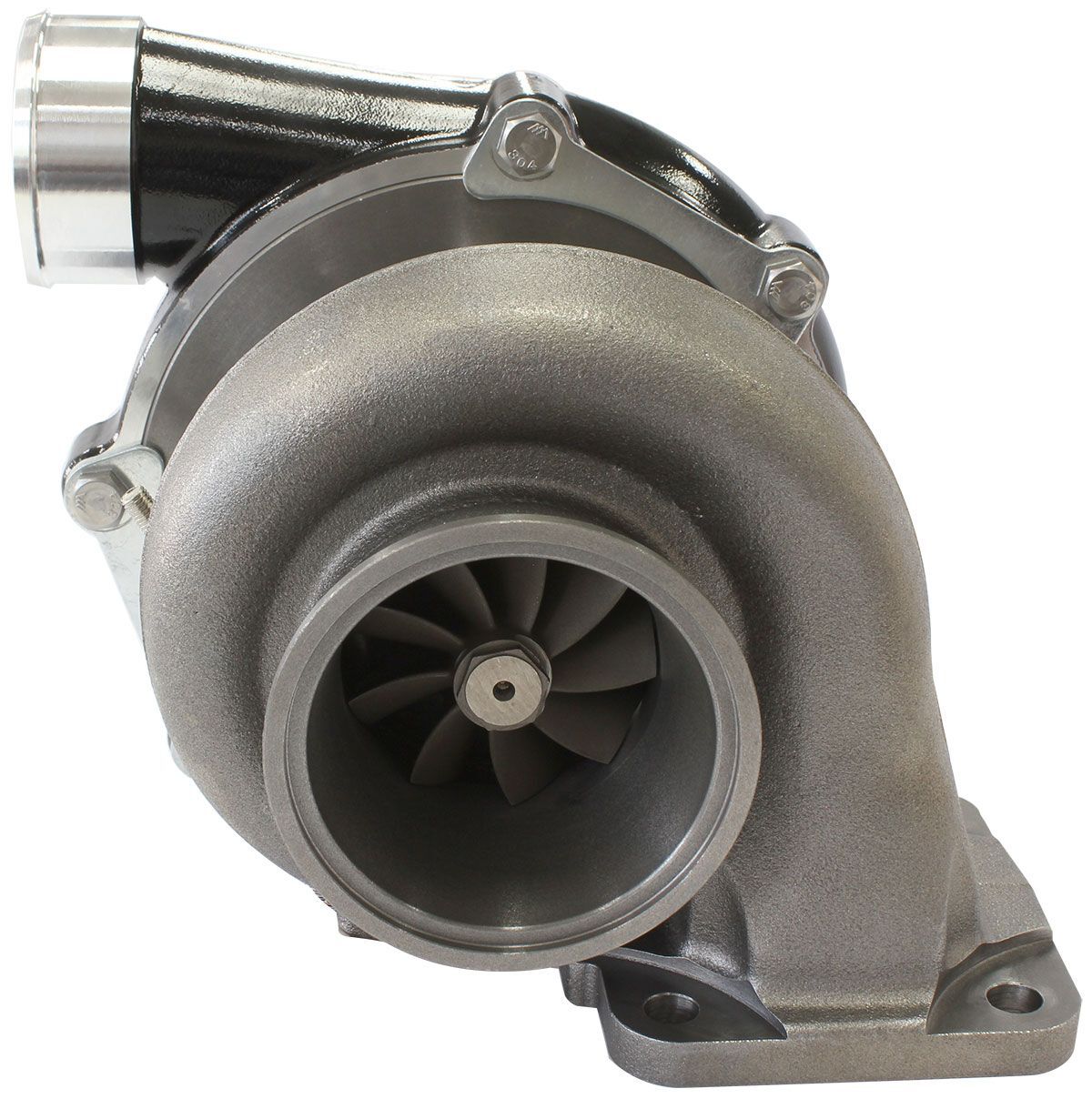 Aeroflow AF8005-4054BLK BOOSTED 6862 T4 .82 Turbocharger 1050HP, Hi Temp Black Finish External Wastegate, T4 Inlet Flange, V-Band Exhaust Flange