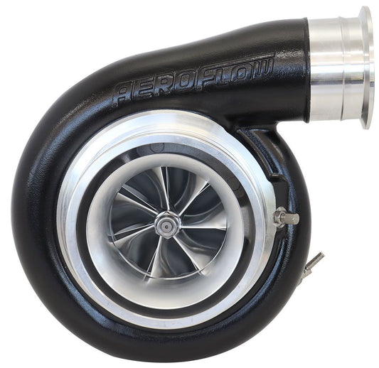 Aeroflow AF8005-6003BLK BOOSTED 8888 V-Band 1.31 Turbocharger 1250HP, External Wastegate, V-Band Single Entry Inlet Flange, V-Band Exhaust Flange