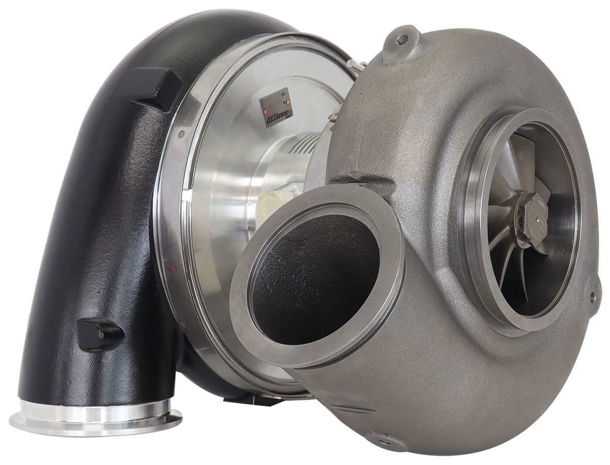 Aeroflow Performance AF8005-6025BLK BOOSTED 106112 V-Band 1.25 Turbocharger 3000HP, Hi Temp Black Finish