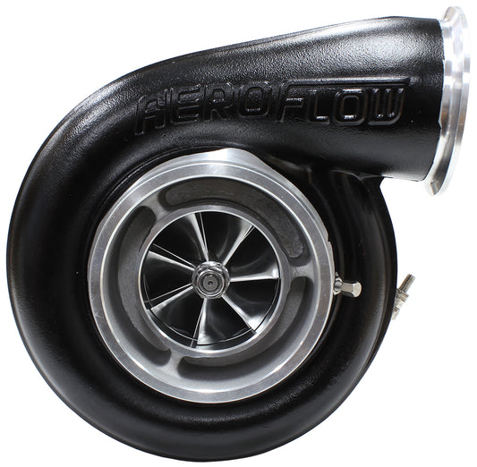 BOOSTED 7575 1.10 Turbocharger 500-1050HP Rating - Hi Temp Black Finish (External Wastegate, T4 Twin Entry Inlet Flange, V-Band Exhaust Flange)