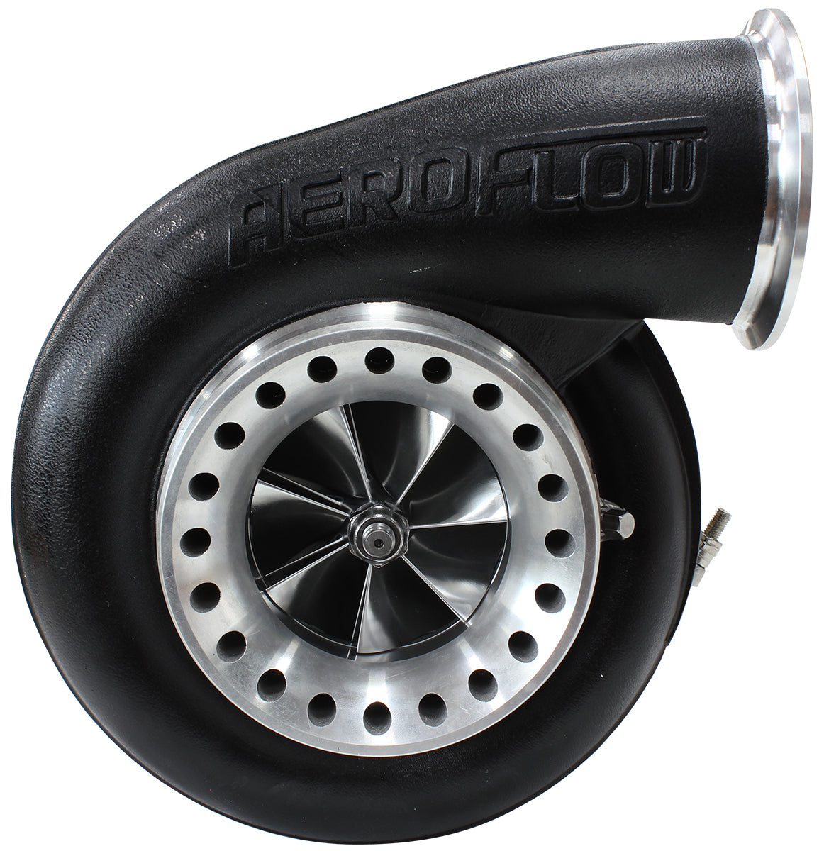 BOOSTED 8088 1.32 Turbocharger 750-1250HP Rating - Hi Temp Black Finish (External Wastegate, T6 Twin Entry Inlet Flange, V-Band Exhaust Flange)