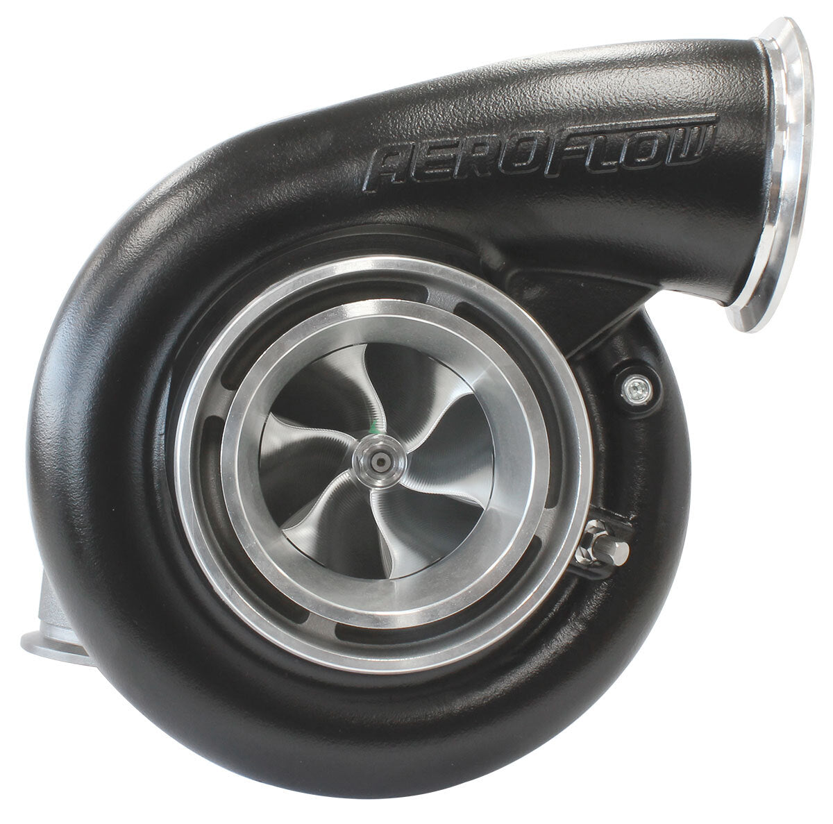 BOOSTED B7875 V-Band 1.28 Turbocharger 1150HP, Hi Temp Black Finish (External Wastegate, V-Band Inlet & Exhaust Flanges)