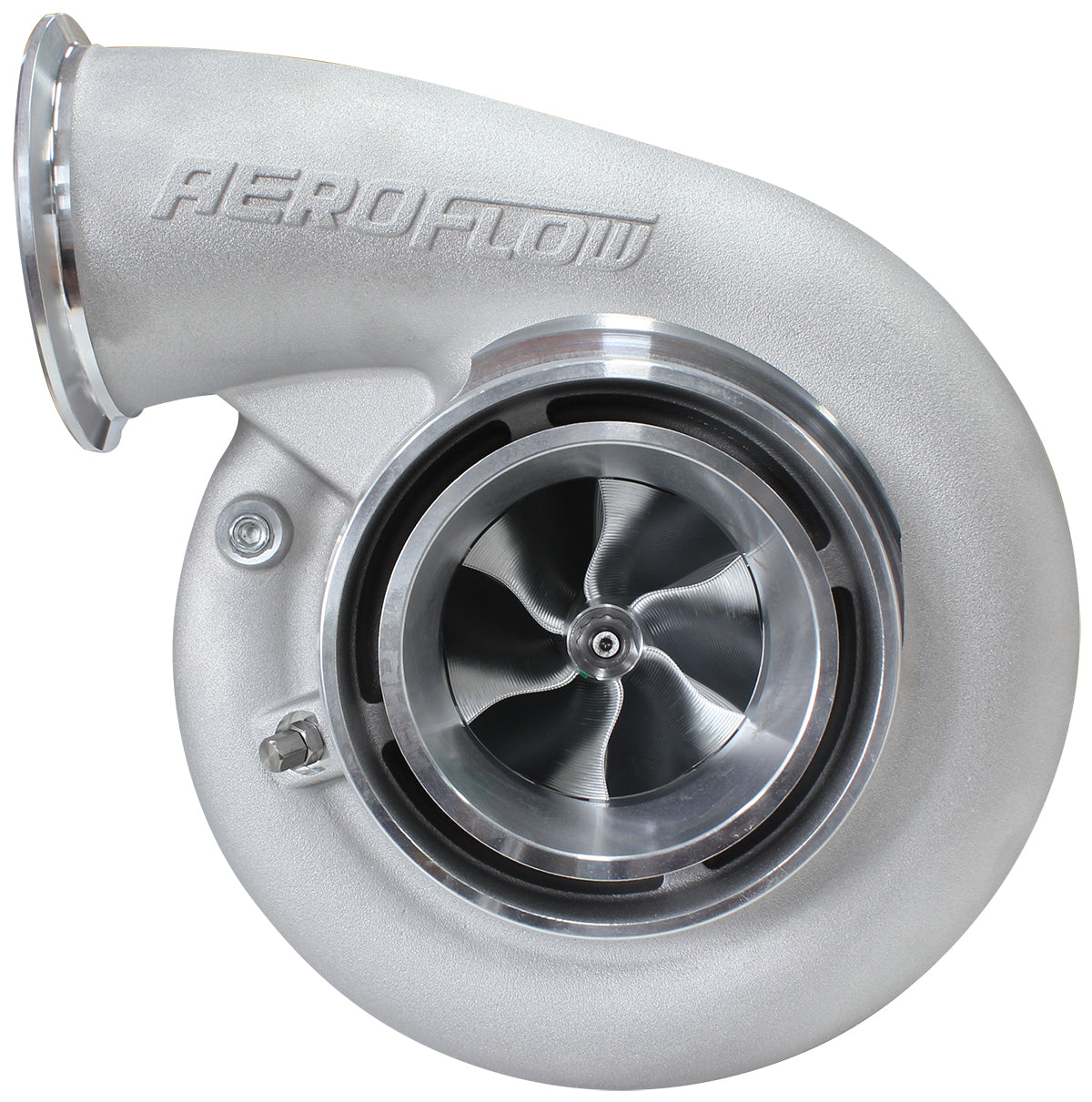 BOOSTED B7875 T4 1.25 Reverse Rotation Turbocharger 1150HP, Natural Cast Finish (External Wastegate, T4 Twin Entry Inlet Flange, V-Band Exhaust Flange