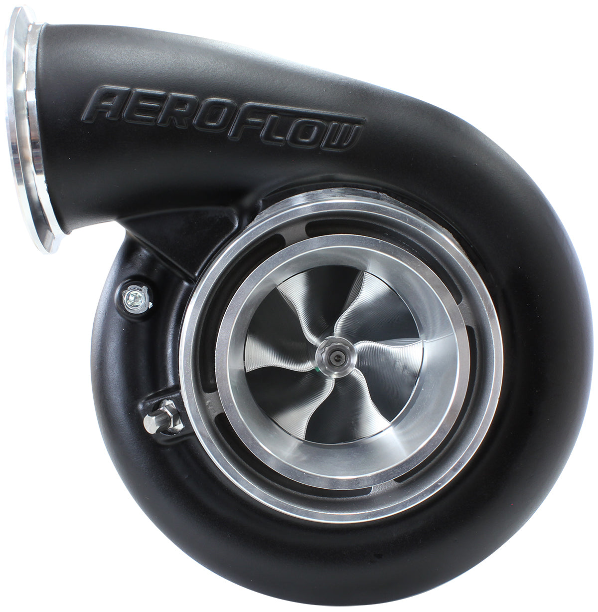 Aeroflow AF8006-4123BLK BOOSTED B7875 1.25 T4 REVERSE V-BAND OUTLET 7875 BLACK