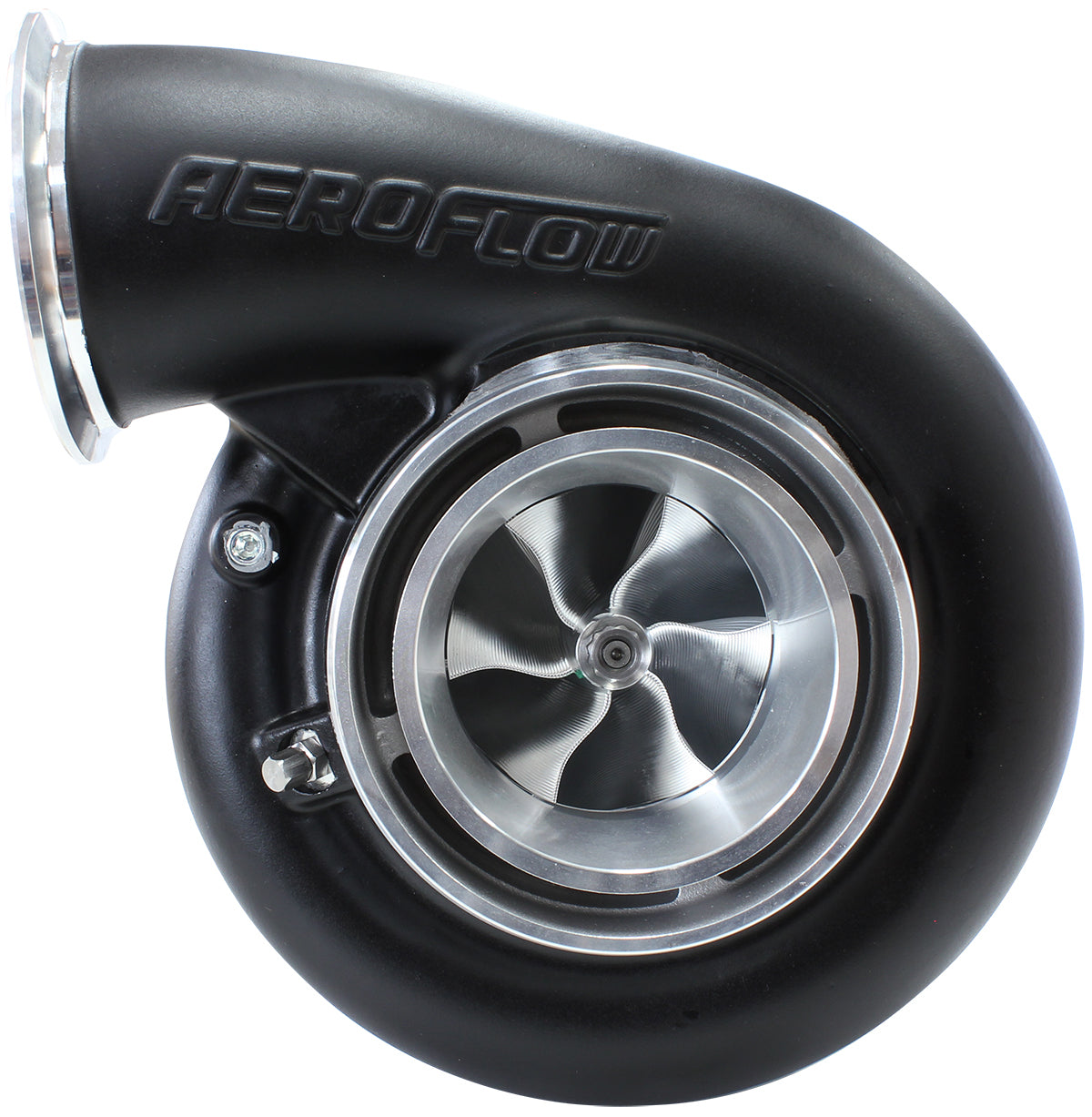 Aeroflow AF8006-4123BLK BOOSTED B7875 1.25 T4 REVERSE V-BAND OUTLET 7875 BLACK