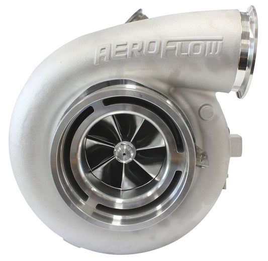 BOOSTED 94102 V-Band 1.22 Turbocharger 2500HP, Natural Cast Finish (External Wastegate, V-Band Inlet & Exhaust Flanges)