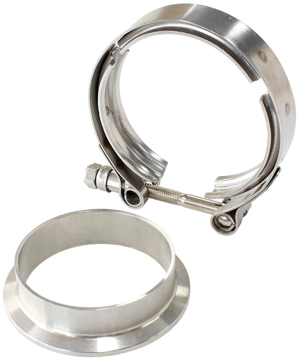 Turbine Outlet Flange & V-Band - Stainless Steel (Suit Aeroflow Turbo's With 3" I.D Flange)