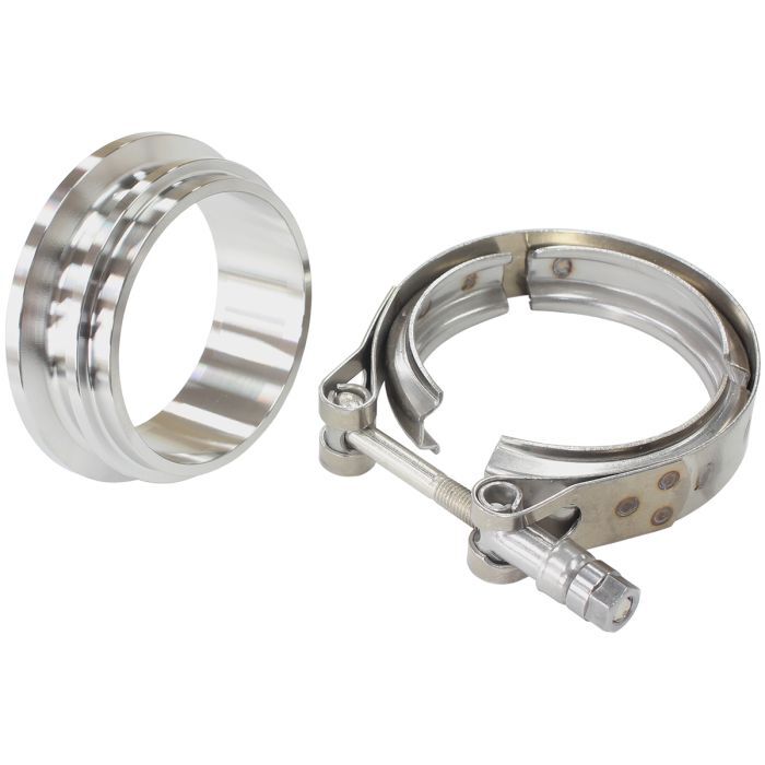 Aeroflow AF8080-1016 Turbine Inlet Flange & V-Band - Stainless Steel Suit 6662 1.01 A/R & All 6762 Rear Exhaust Housings