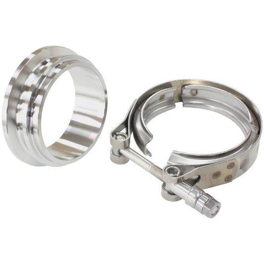 Aeroflow AF8080-1016 Turbine Inlet Flange & V-Band - Stainless Steel Suit 6662 1.01 A/R & All 6762 Rear Exhaust Housings