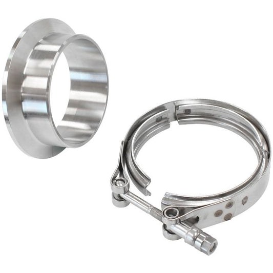 Aeroflow AF8080-1022 Turbine Inlet Flange & V-Band - Stainless Steel Suit Aeroflow Turbo's with 3" I.D Flange
