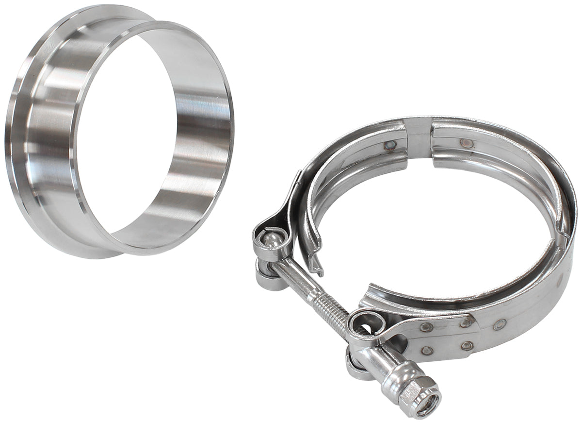 Turbine Outlet Flange & V-Band - Stainless Steel (Suit Aeroflow Turbo's With 3" I.D Flange)