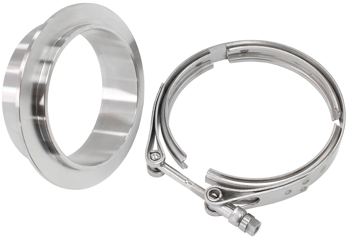 Aeroflow AF8080-1027 4.61" O.D SS BOOSTED VBAND KITSUITS 7575 7588 S/S V BAND T/O