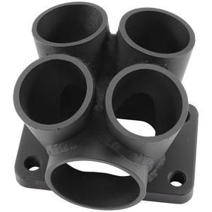 Aeroflow AF8340-2000 4 into 1 Round Turbo Merge Collector, T3 Single Entry Flange No Wastegate Hole, Cast 304