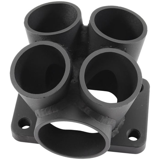Aeroflow AF8340-2000 4 into 1 Round Turbo Merge Collector, T3 Single Entry Flange No Wastegate Hole, Cast 304