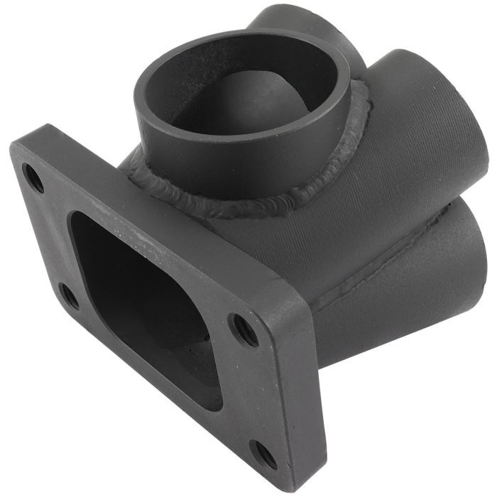 Aeroflow AF8340-2000 4 into 1 Round Turbo Merge Collector, T3 Single Entry Flange No Wastegate Hole, Cast 304