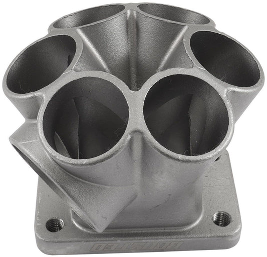 Aeroflow AF8347-4000 6 into 1 Round Turbo Merge Collector, T3 Single Entry Flange 50mm Wastegate Hole, Cast 304