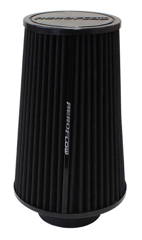 AEROFLOW TAPERED 3" BLACK CLAMP-ON POD FILTER AF2711-0910, 5"B x 4.625"T x 8"H