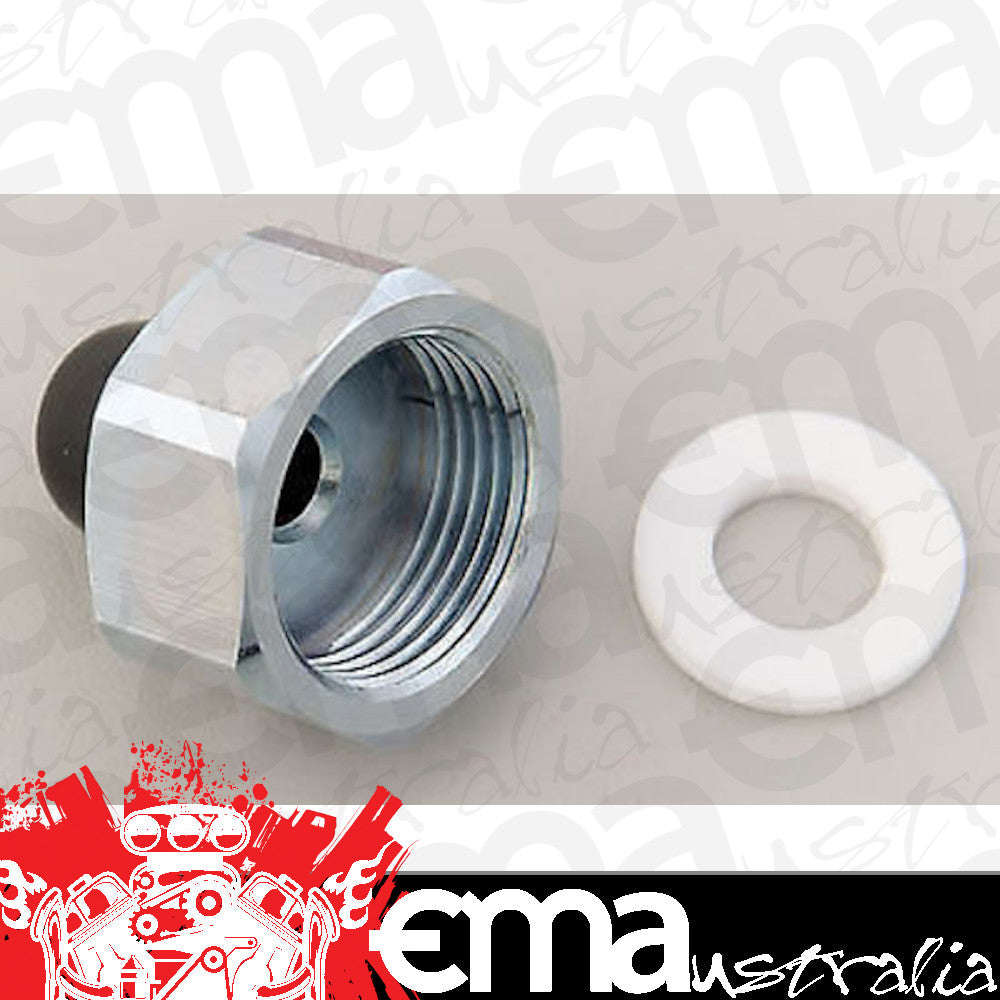 AEROFLOW NOS BOTTLE NUT ADAPTOR WITH WASHER 1" FEMALE TO -6AN FLARE AF75906