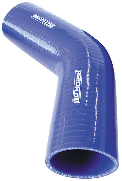 Aeroflow AF9002-250 Silicone Hose 45 Deg; Blue I.D2.50" 63mm Wall 5.3mm 145mm Leg AF9002-250