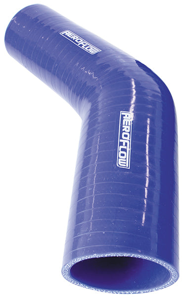 Aeroflow AF9002-400-325 Silicone Hose Reducer 45 Deg; Blue I.D 4.00-3.25" 102-83mm 5.3mm 140mm Leg 9002-400-325