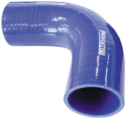 Aeroflow AF9003-250 Silicone Hose 90 Deg; Blue I.D2.50" 63mm Wall 5.3mm 150mm Leg AF9003-250