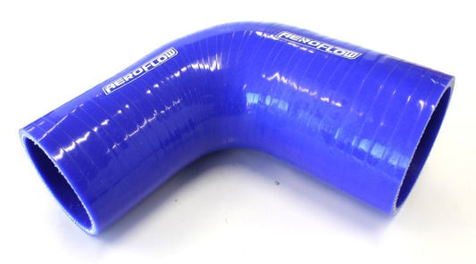 Aeroflow AF9003-275-200 Silicone Hose Reducer 90 Deg; Blue I.D 2.75-2.00" 70-50.8mm 5.3mm 125mm Long 9003-275-200