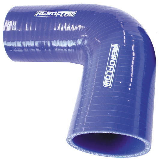 Aeroflow AF9003-375-300 Silicone Hose Reducer 90 Deg; Blue I.D 3.75-3.00" 95-76mm Wall 5.3 x 125mm 9003-375-300