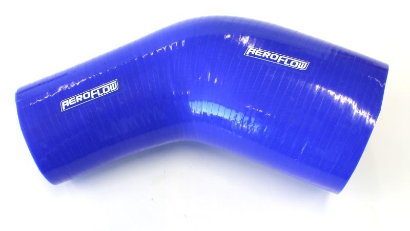Aeroflow AF9003-400-350 Silicone Hose Reducer 90 Deg; Blue I.D 4.00-3.50" 102-89mm 5.3mm 125mm Long 9003-400-350