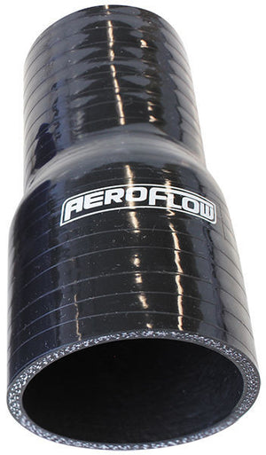 Aeroflow AF9201-300-250 Silicone Hose Reducer Str Black I.D 3.00-2.50" 76-63mm 5.3mm 127mm L AF9201-300-250