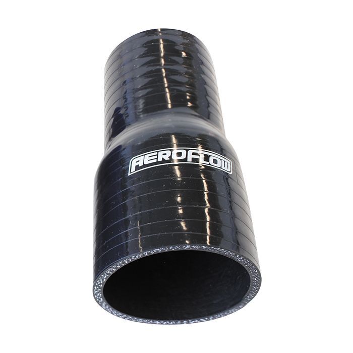 Aeroflow AF9201-450-400 Gloss Black Straight Silicone Reducer / Expander Hose 4.5" (114mm) to 4" (102mm) I.D 5mm Wall Thickness, 127mm Length