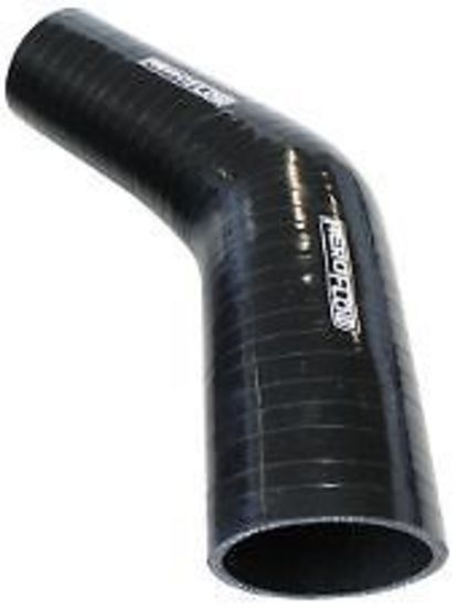 Aeroflow Performance Products AF9202-225-200 Silicone Hose Reducer 45 Deg; Black I.D 2.25-2.00" 57-51mm 5.3mm 140mm L AF9202-225-200