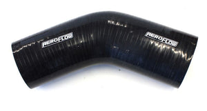 Aeroflow AF9202-400-350 Silicone Hose Reducer 45 Deg; Black I.D 4.00-3.50" 102-89mm 5.3mm 140mm Leg 9202-400-350
